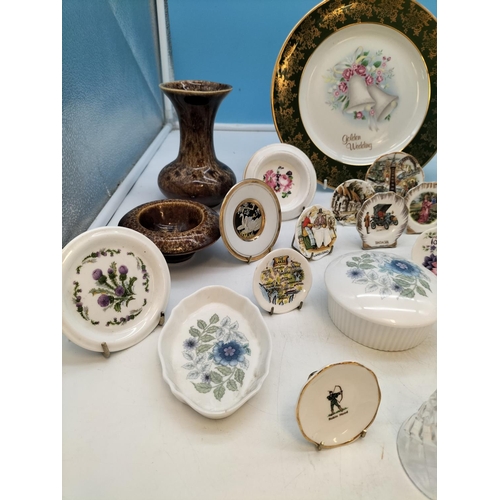 558 - Collection of China Items to include Wedgwood 'Clementine' Trinket Box and Dish, Miniature Plates an... 