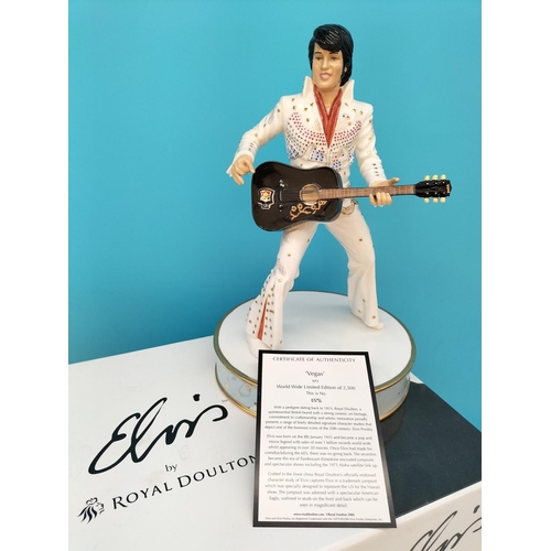 598 - Boxed Royal Doulton Limited Edition 576/2,500 26cm Figure 'Vegas Elvis' EP3 with Certificate of Auth... 