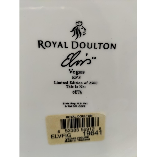 598 - Boxed Royal Doulton Limited Edition 576/2,500 26cm Figure 'Vegas Elvis' EP3 with Certificate of Auth... 