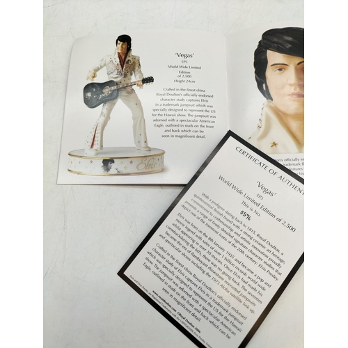 598 - Boxed Royal Doulton Limited Edition 576/2,500 26cm Figure 'Vegas Elvis' EP3 with Certificate of Auth... 