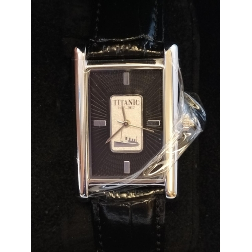 599 - New in Box 2012 Titanic Silver 925 Ingot Watch with Papers.