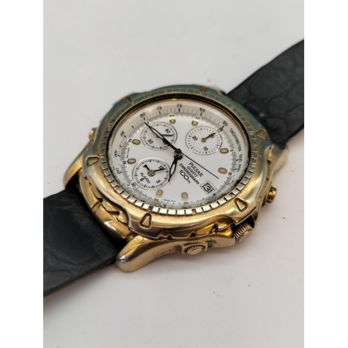 602 - 2 x Pulsar Quartz Chronograph 100M Men's Watches. Require Batteries.