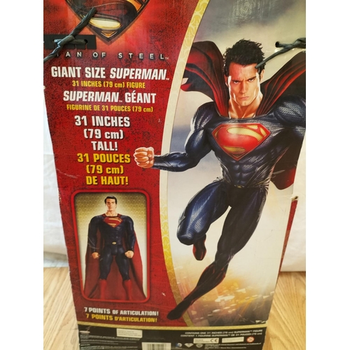 610 - DC Comics Large 78cm Tall Superman with Original Packaging.