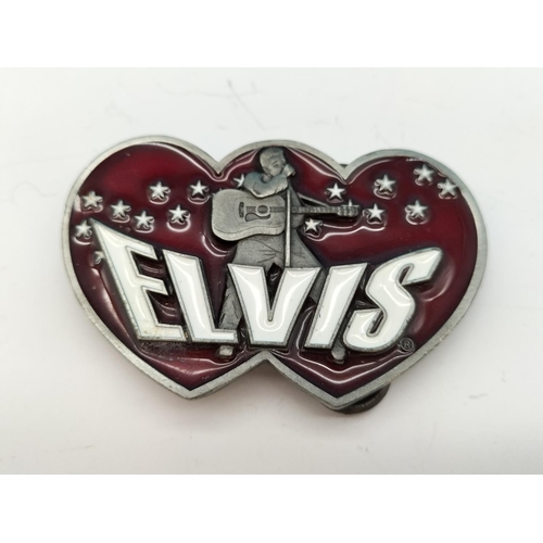 617 - Belt Buckles (3) - Harley Davidson, Live to Ride and Elvis Presley.