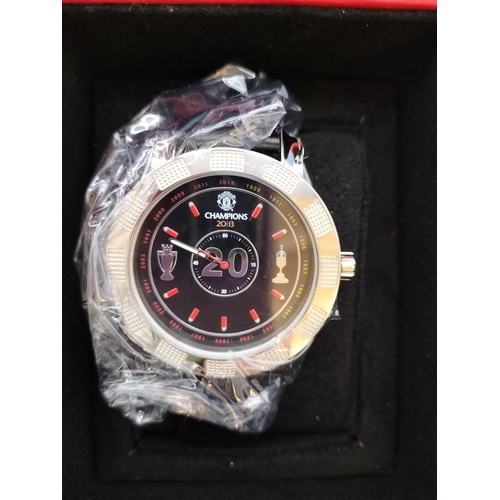 618 - New in Box, Manchester United Champions 2013 '20 League Titles' Watch.