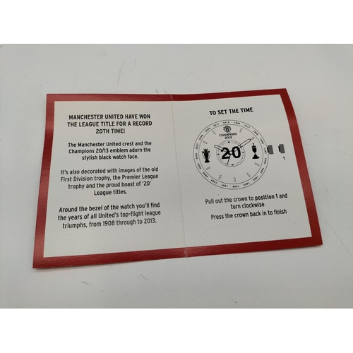 618 - New in Box, Manchester United Champions 2013 '20 League Titles' Watch.