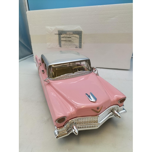 626 - Bradford Exchange Extra Large Elvis Presley Pink Cadillac Masterpiece Sculptural Car. Limited Editio... 