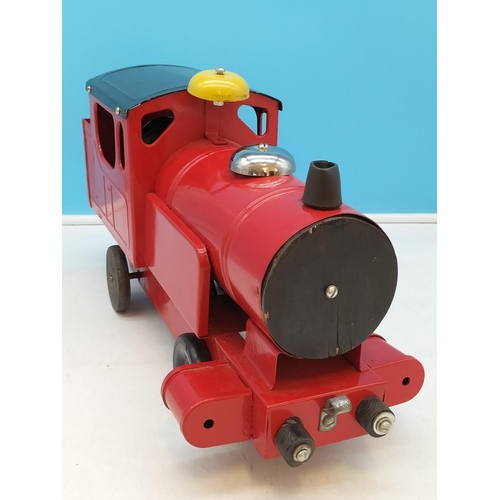 633 - 1950's Tin Train. Replacement Wheel. 23cm High, 47cm x 14cm.