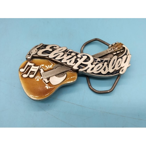 648 - Belt Buckles (3) - 2 x Elvis and Wolf Head.