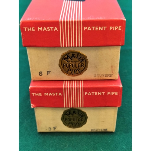 67 - New/Old Stock 2 x 1950's Bruyere Masta Patent Smoking Pipes, No 113F and No 6F. Both Boxed.