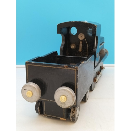 77 - Wooden Toy Train Engine Southern 1991. 24cm High, 52cm x 13cm.