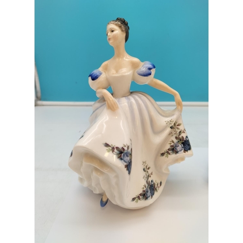 90 - Royal Doulton Lady Figure 'Beatrice' HN 3263 and 'Soiree' HN 2312. Tallest 21cm. Both 1st Quality.