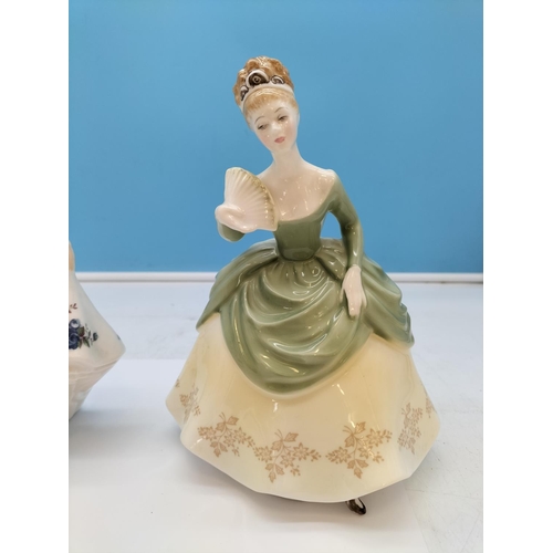 90 - Royal Doulton Lady Figure 'Beatrice' HN 3263 and 'Soiree' HN 2312. Tallest 21cm. Both 1st Quality.