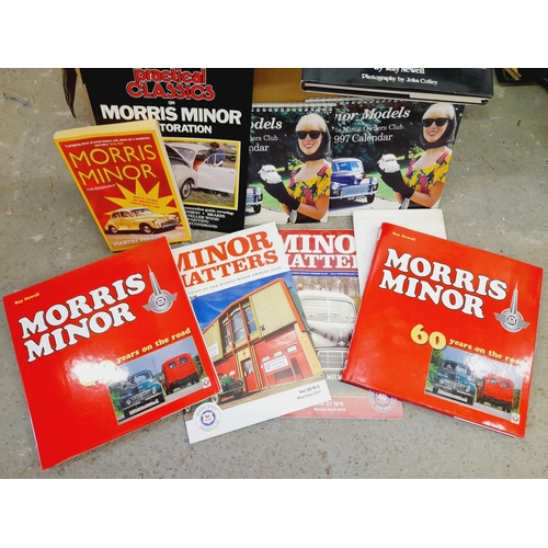 94 - Collection of Ephemera relating to Morris Minor to include Magazines, Videos, Manuals, etc.