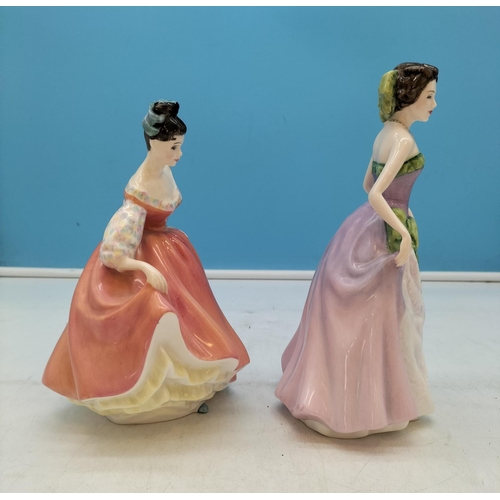 95 - Royal Doulton Figure of the Year 1997 'Jessica' HN 3850 (1sts) and 'Fair Lady' HN 2235 (2nds). Talle... 