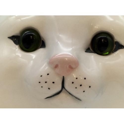 115 - Large Staffordshire Katz & Co White Cat Figure. 23cm x 30cm.