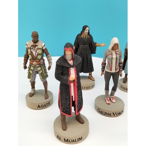 126 - Ubisoft Assassins Creed Figures (10) to include Baron Jordane, Aspasia, etc. Approx 10cm High