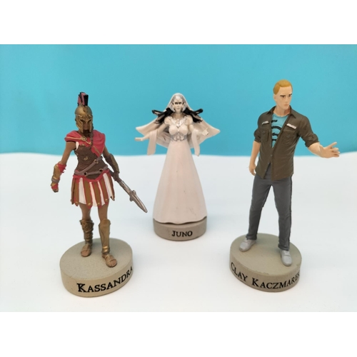 128 - Ubisoft Assassins Creed Figures (9) to include Juno, Cleopatra, Kassandra, etc. Some Damages. Approx... 