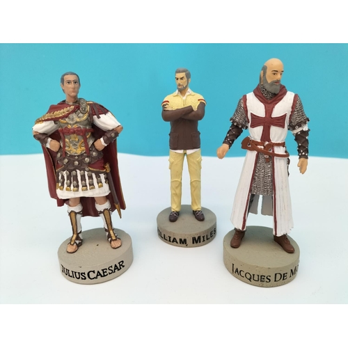 129 - Ubisoft Assassins Creed Figures (9) to include Julius Caesar, Jupiter, Barnabas, etc. Approx 10cm Hi... 