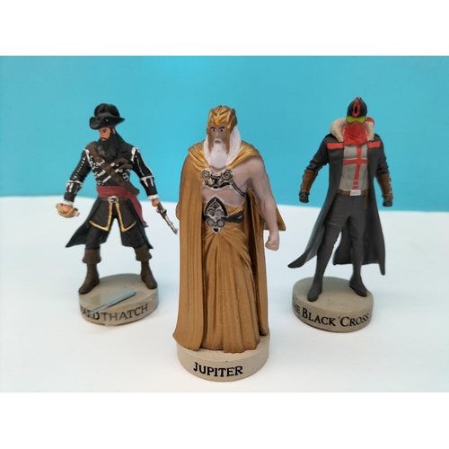 129 - Ubisoft Assassins Creed Figures (9) to include Julius Caesar, Jupiter, Barnabas, etc. Approx 10cm Hi... 