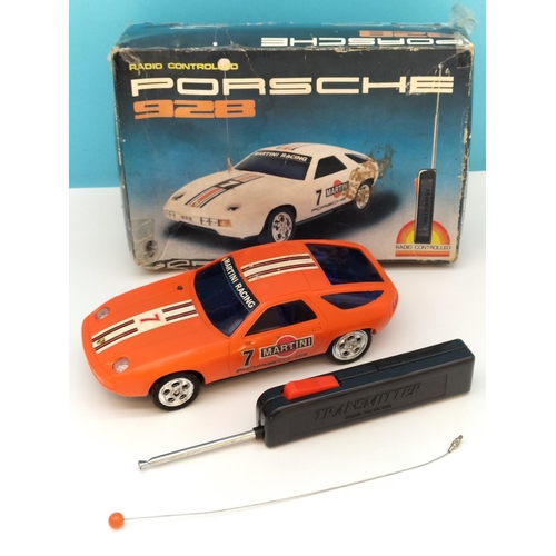 136 - Vintage Schuco Radio Controlled Porsche 928 Car. W/O. Boxed.