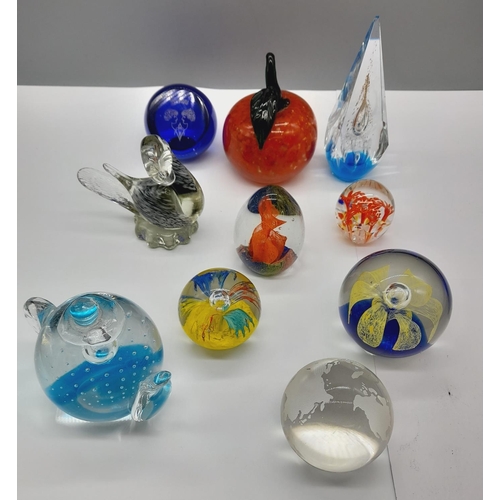 148 - Collection of Glass Paperweights. Tallest 11cm.