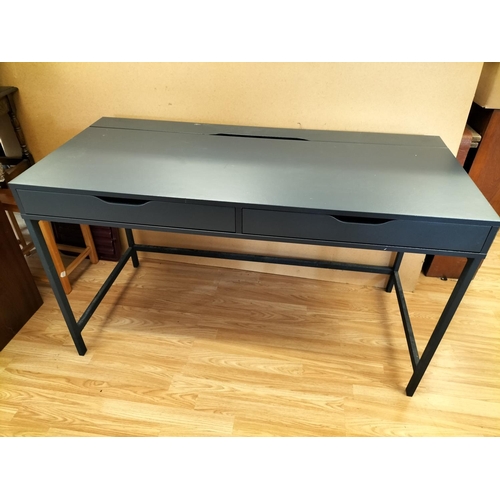 171 - IKEA 'Alex' Dark Blue Modern PC/Computer Desk. 60cm High, 132cm x 38cm. Collection Only.