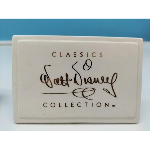 188 - Walt Disney Classics Collection Snow White and the Seven Dwarfs Title Scroll and Ceramic Dealer Plaq... 