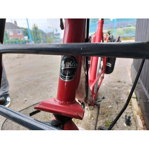 226 - Pashley Step Through Red Bicycle with Basket and Panniers. Collection Only.