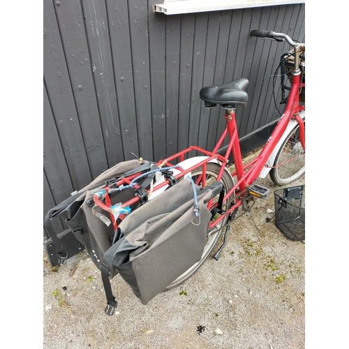 226 - Pashley Step Through Red Bicycle with Basket and Panniers. Collection Only.