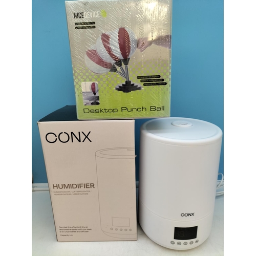 265 - New in Box Conx 4 Litre Humidifier plus Sealed Desk Top Punch Ball.