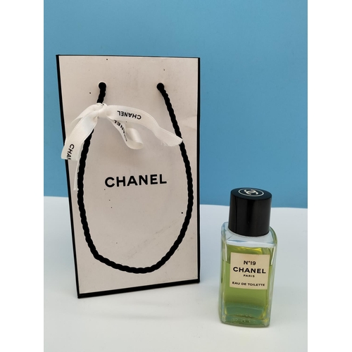 6 - Vintage Chanel No19 50ml Eau de Toilette with Gift Bag. Part Used.