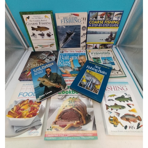 624 - Fishing Books (9) plus Cook Books (2).