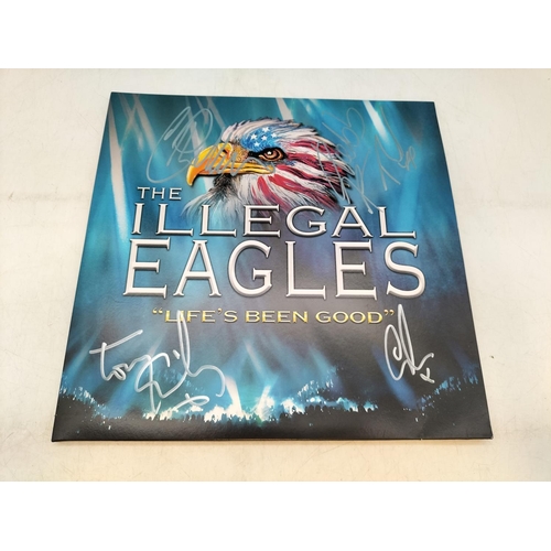 649 - Collection of 'Illegal Eagle' Band Items to include Signed Life's Been Good' LP, Signed Programs, 4 ... 