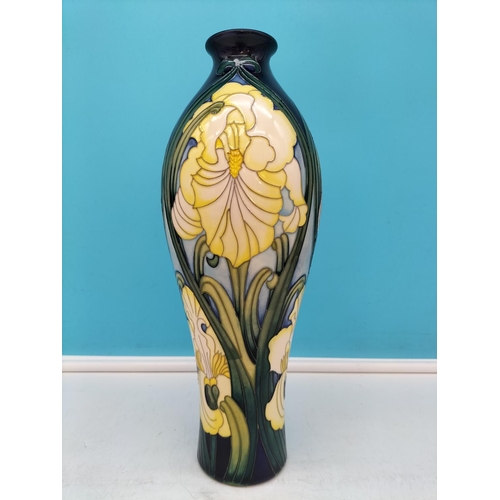 7 - Moorcroft 'Godfrey Owen' Ruffled Iris Limited Edition 30cm Vase by Emma Bossons 2023. This being No ... 