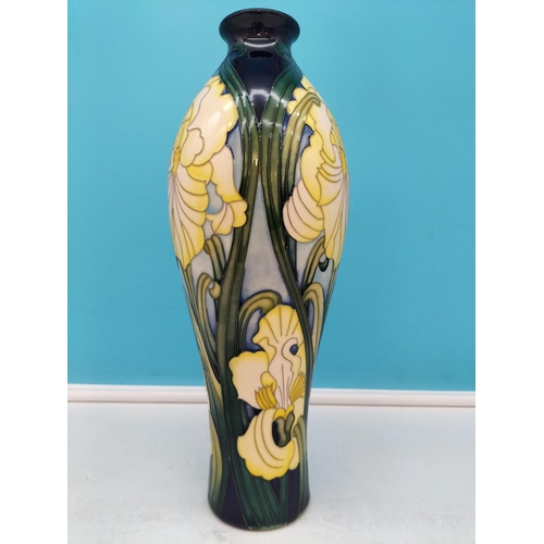 7 - Moorcroft 'Godfrey Owen' Ruffled Iris Limited Edition 30cm Vase by Emma Bossons 2023. This being No ... 