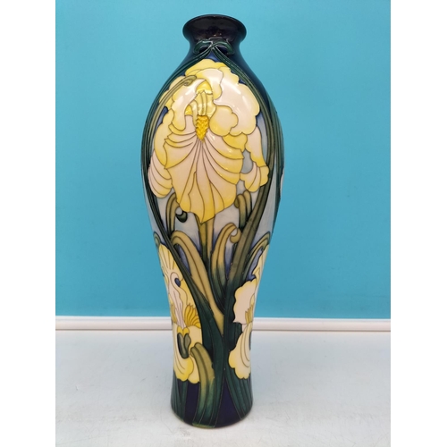 7 - Moorcroft 'Godfrey Owen' Ruffled Iris Limited Edition 30cm Vase by Emma Bossons 2023. This being No ... 