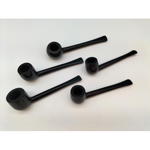 81 - New and Unused Randolph British Empire Made Smoking Pipes (5). 14cm to 15.5cm.