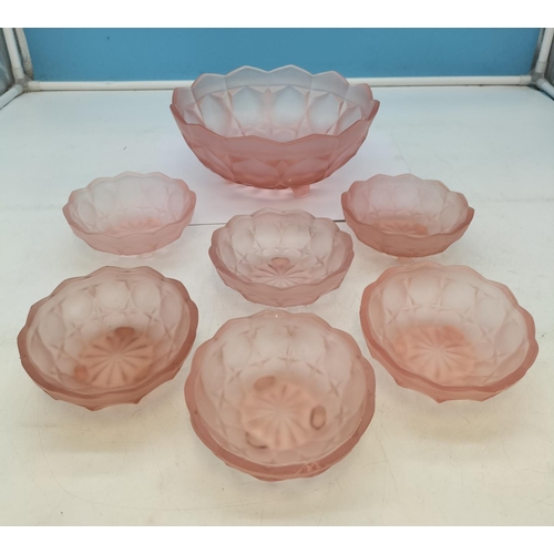 232 - Collection of Glass Ware to include Pink Frosted Large and 6 x Small Fruit Bowls, Stuart Crystal Pho... 