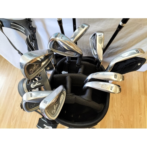 124 - Confidence Golf Bag with Set of Right Handed  Confidence Golf Clubs, Tees, and Balls plus Trolley. C... 