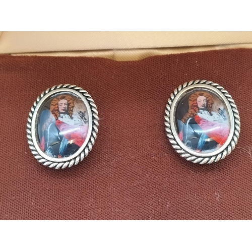 158 - 3 Pairs of Boxed Vintage Stratton Cufflinks to include Knights with Mother of Pearl Shield, etc.