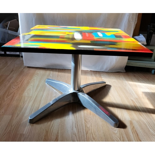 16 - Italian Style Contemporary Coffee Table. 42cm High, 58cm x 58cm. Collection Only.