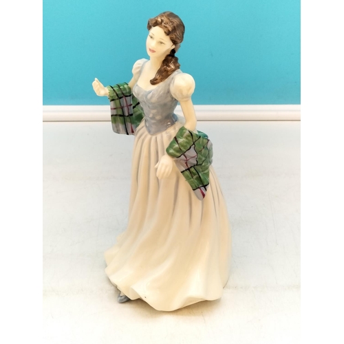 177 - Royal Doulton 22cm Lady Figure 'Flower of Scotland' HN 4240. Seconds Quality.