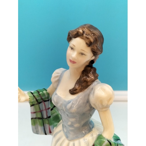 177 - Royal Doulton 22cm Lady Figure 'Flower of Scotland' HN 4240. Seconds Quality.