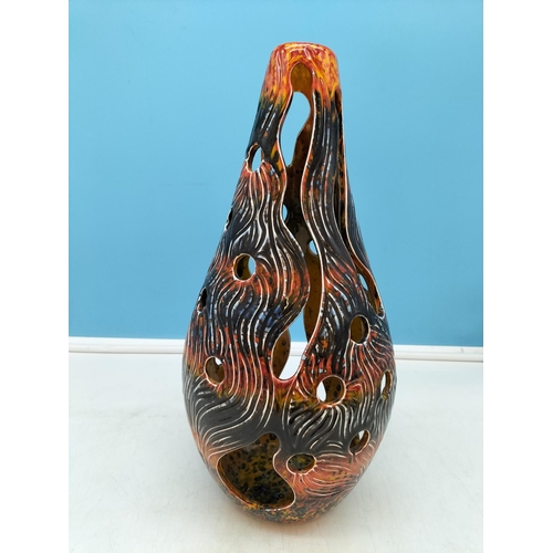 19 - Anita Harris Art Pottery Large 39cm Oil Burner/Tealight Holder. Signed in Gold to Base by Anita Harr... 