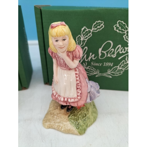 213 - Boxed with Certificates Beswick Limited Edition 835/2,500 Alice in Wonderland 11cm Figure 'Alice' pl... 