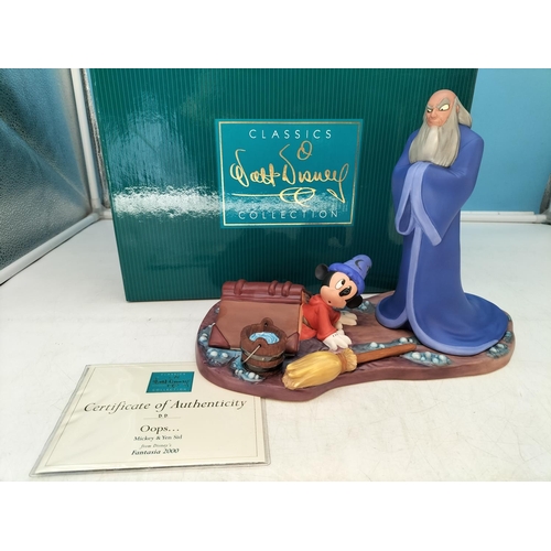 214 - Boxed with Certificate Walt Disney Classics Collection Fantasia 2000 Figure 'Oops Mickey and Yen Sid... 