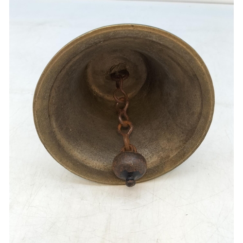 26 - Original WWII British Army/Civil Defence Bell, Marked 1939 and 'Fiddian'. 26cm High, 13cm Rim Diamet... 