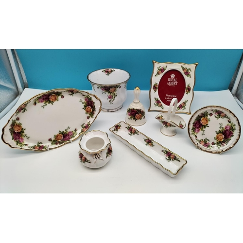 268 - Collection of Royal Albert 'Old Country Roses' Items to include Picture Frame, Dishes, Planter, etc.