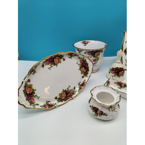 268 - Collection of Royal Albert 'Old Country Roses' Items to include Picture Frame, Dishes, Planter, etc.